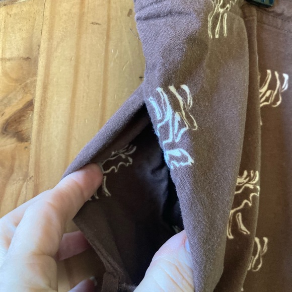 Men Boxers First brown white moose pajama lounge pants size L - Picture 5 of 8